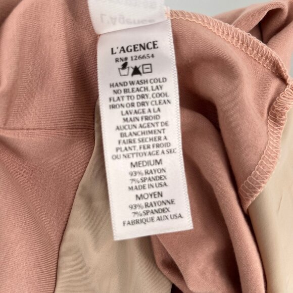 L’AGENCE Dina One Shoulder Bodysuit Size M Rusting Brown Basic Stretch - Picture 8 of 8